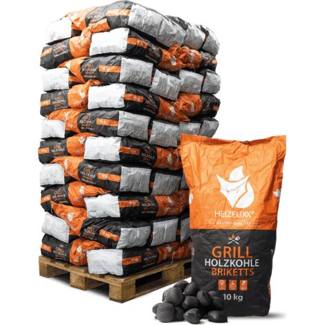 Heizfuxx Grillholzkohlebriketts 10kg x 60 Sack 600kg