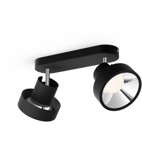 Philips Faretto Bukko Singolo, 1 Punto Luce, LED SceneSwitch, Metallo Nero [Classe di efficienza energetica A] (1/5)