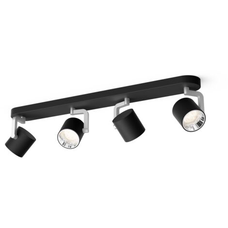 Philips Faretto Byrl, 4 Punti Luce, LED SceneSwitch, Metallo Nero (1/5)