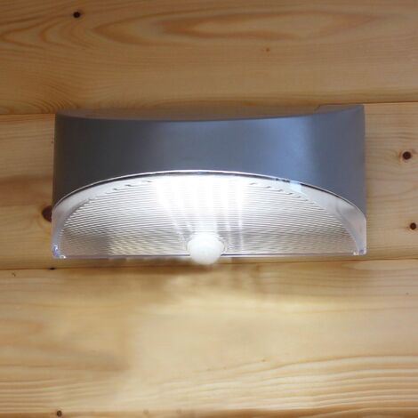 Lutec Bread Lampada da Esterno LED Pannello Solare Integrato, 1.2 watts, Grigio Chiaro, 22 x 12 cm
