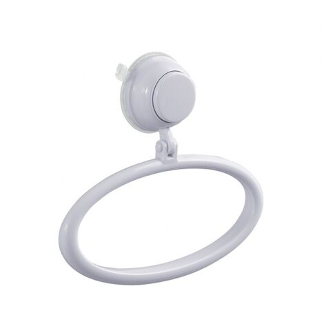 Gedy Vesuvio portasciugamani ganci con ventosa, bianco, 18 x 3 x 16 cm (1/3)