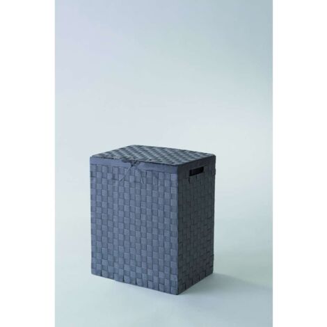 Compactor Stan Hamper Cesto Portabiancheria Grigio, Rettangolare (25x38xH.60 cm) in Rayon Belt