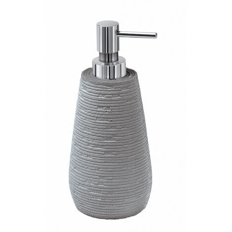 Gedy GM800800300 Dispenser di sapone, grigio, 9,4 x 8,6 x 20,7