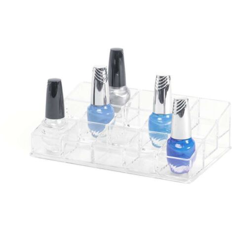 Compactor Cosmetic Organizer Rettangolare 15 Scomparti, Polistirene Trasparente, 20,6 X 13 X H,5,8 cm , RAN6991 (1/2)