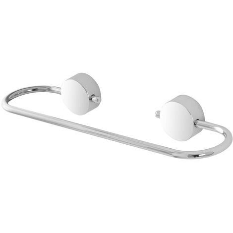 Inbagno Set Accessori Bagno a Muro in Acciaio Cromo Doppio Fissaggio Tasselli e Biadesivo 3M (30x4.5) (1/3)