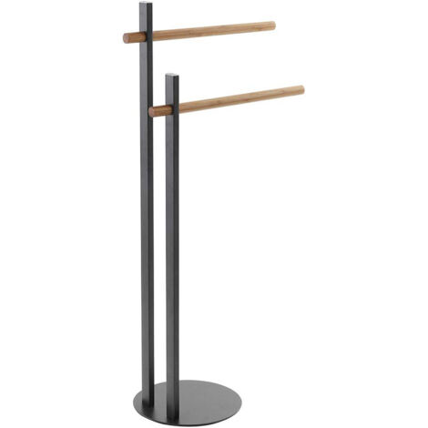 Feridras Piantana portasciugamani bamboo/nero (1/5)