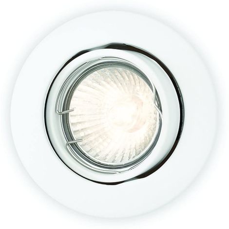 Philips Lighting Enif Faretto da Incasso Singolo Orientabile Senza  Lampadina, Bianco, 9 x 9 x 10