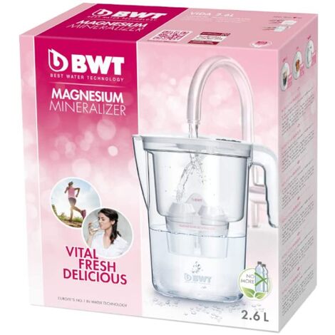 BWT Filtro acqua Vida White da 2,6 l con 1 cartuccia filtrante in magnesio, per acqua potabile