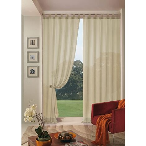Home Collection Boucle Tenda, Poliestere, Naturale, 140x290 cm