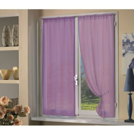 Home Collection TCBUC131/150 Tendina Coppia Boucle, Poliestere, Lilla, 70 x 150 cm, 2 Unita'
