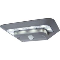 Eco Light lampada solare da parete per esterni Ghost Solar con pannello solare, sensore di movimento, girevole e orientabile, IP44 P 9014 SI