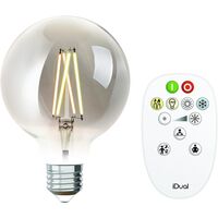LAMPADINA LED FILAMENT G95 E27 ARGENTO GLOBO TELECOMANDO