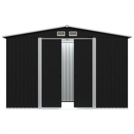 Casetta da giardino in metallo Ezooza Bardolf 257 x 312 x 180 cm colore antracite