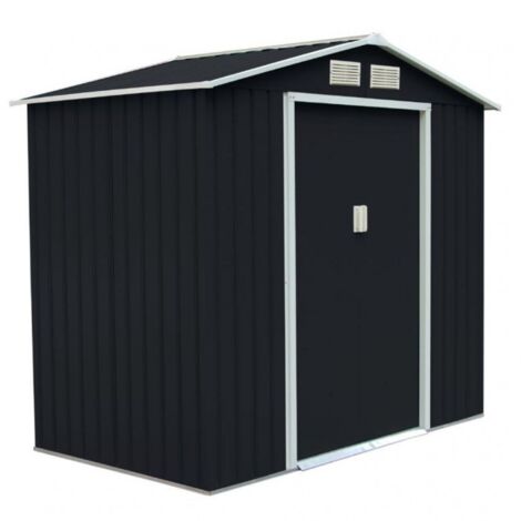 Casetta in metallo Ezooza Bertram 204 x 132 x 186 cm colore antracite (1/4)