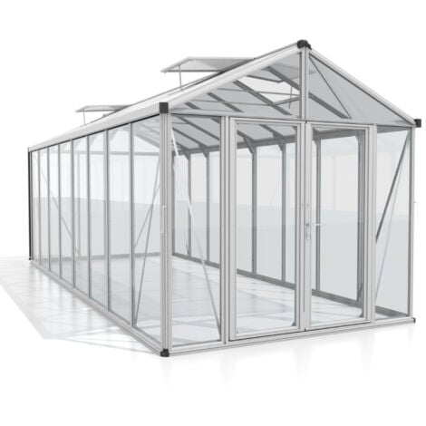 Serra Da Giardino Hybrid 8,41m² Antracite In Vetro Temperato E Policarbonato Sanus Up Xl9 Gampre - Foto 14