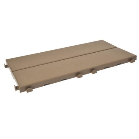 Piastrelle autobloccanti in Plastica con Finitura ad Effetto Legno 37,7 x 18,6 cm da Interno Esterno e Giardinoi PEZZI 8 Colore: 866b56