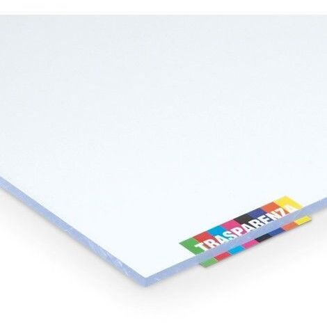 Lastra di policarbonato compatto 5 mm trasparente protetta contro i raggi UV 1000 x 500 mm