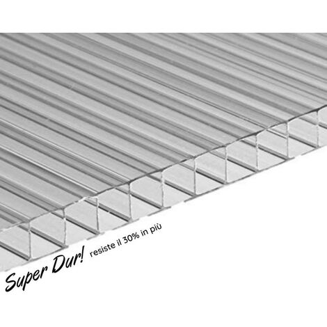 Policarbonato Alveolare 4 Pareti Fume' spessore 10mm 
