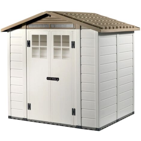 casetta da giardino in pvc "tuscany evo 200" l.220 x p.181 x h.216