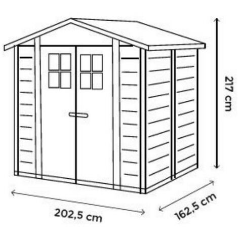 CASETTA TUSCANY EVO 120 IN PVC 1 PORTA GARDEN COTTAGE RICOVERO