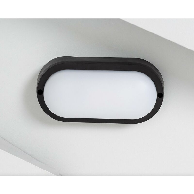 Plafoniera ovale a led 4000k da esterno Colore Bianco