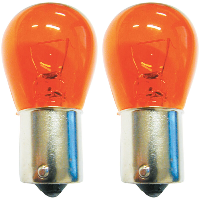 COPPIA LAMPADINE ARANCIONE 12 V. 21W.