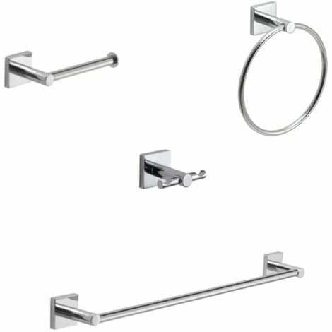 Shop Risparmio Casa - BATH Appendino da Porta con 4 Ganci Metallo Assortito