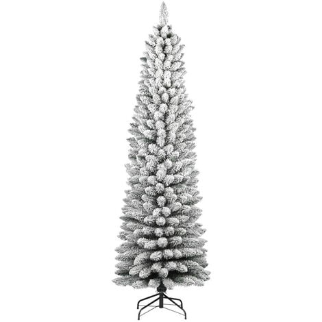 ALBERO DI NATALE Super Folto Pino Slim Salvaspazio Innevato Saint