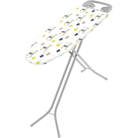 Home Deluxe Asse Da Stiro In Metallo 114x36 Cm - Bianco Con Piano In Cotone Termoresistente
