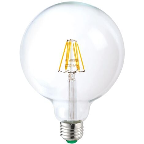 Lampadina LED Globo G95 E27 12W luce naturale 4000K ECOMAN vetro trasparente