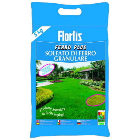 NatureLab Iron Fast 12% Fe – Concime Antimuschio Con Ferro, 25 Kg Per Prato E Piante Acidofile
