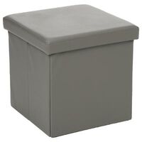 Pouf contenitore quadrato grigio scuro 35L