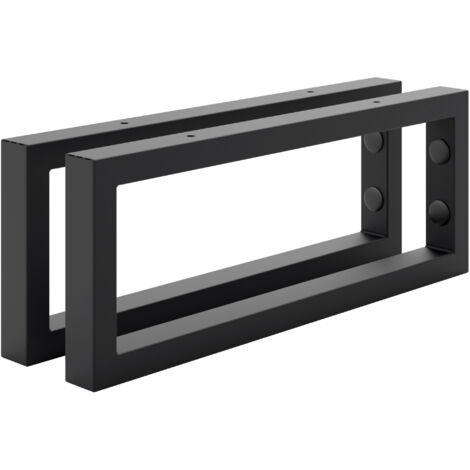 Holzbrink 2 Stück Wandkonsole Schwarz für Waschtisch, 400x150 mm, design und stabil Waschtischhalterung, Handtuchhalter (1/5)