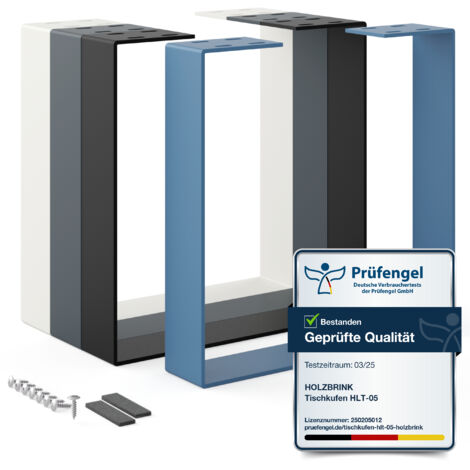 HOLZBRINK Tischbeine Metall Distant Blue 1 Stück  Tischkufen/Tischgestell für Couchtisch, Esstisch, Schreibtisch, Sitzbank  Möbelfüße size: 40x43cm
