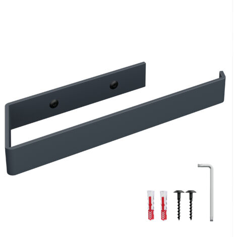 HOLZBRINK Küchenrollenhalter Anthrazit matt 244x72 mm Handtuchhalter Wandmontage im Badezimmer, Küche, Gäste WC Spültuchhalter, Halter für Küchenrolle