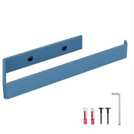 HOLZBRINK Küchenrollenhalter Blau 244x72 mm Handtuchhalter Wandmontage im Badezimmer, Küche, Gäste WC Spültuchhalter, Halter für Küchenrolle