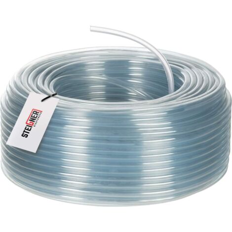 STEIGNER Benzinschlauch Wasserschlauch PVC Schlauch Transparent, Durchmesser: 5-7 mm, Länge: 20 m, SBS-04-20