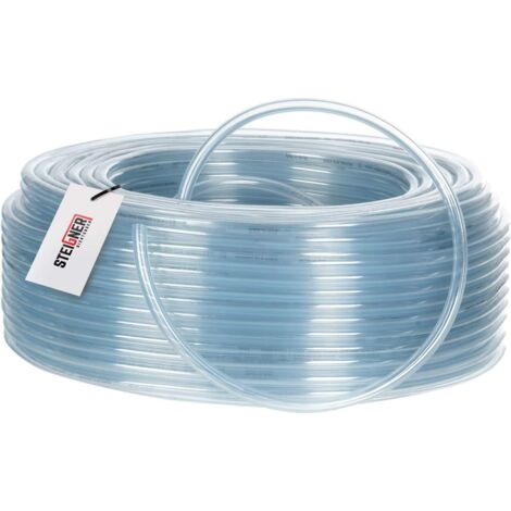 STEIGNER Benzinschlauch Wasserschlauch PVC Schlauch Transparent, Durchmesser: 13-17 mm, Länge: 10 m, SBS-20-10