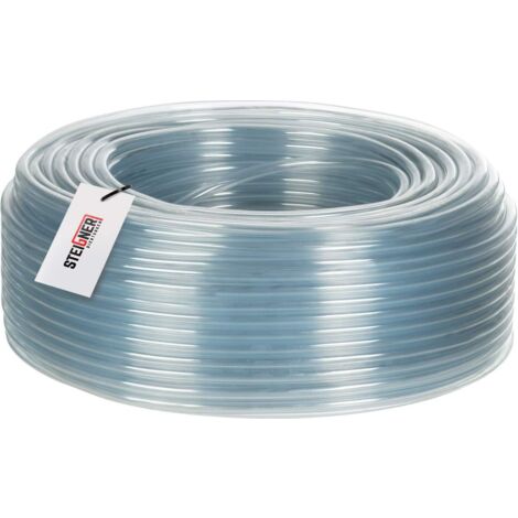 STEIGNER Benzinschlauch Wasserschlauch PVC Schlauch Transparent, Durchmesser: 7-10 mm, Länge: 25 m, SBS-10-25