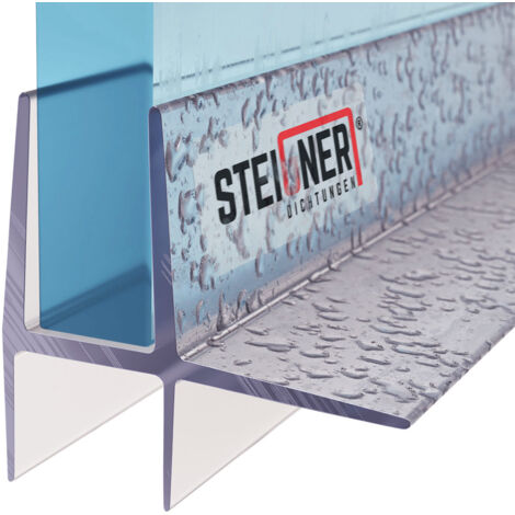 STEIGNER Duschdichtung UK16 Ersatzdichtung für Dusche Wasserabweiser, L, 200 cm, (Einzeldichtung), 5mm bis 6mm Glasstärke (1/5)