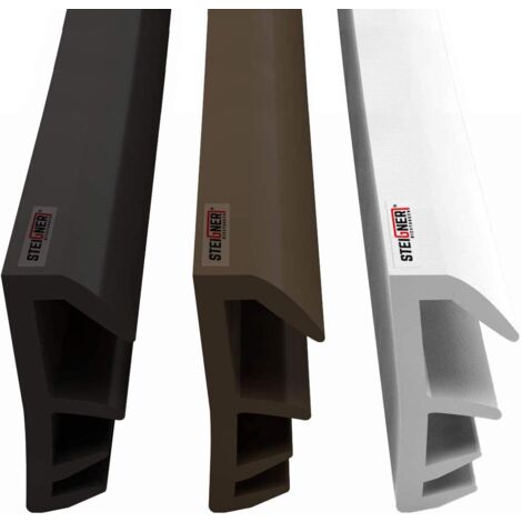 STEIGNER Flügelfalzdichtung Fensterdichtung Nutbreite 5mm aus TPE, 5m, Schwarz, SFD14