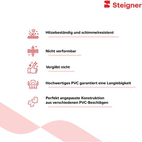STEIGNER Duschdichtung, 70cm, Glasstärke 6/7/ 8 mm, Vorgebogene PVC Ersatzdichtung für Runddusche, UK03