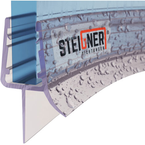 STEIGNER Duschdichtung UK13 vorgebogene Ersatzdichtung für Runddusche Wasserabweiser, L, 50 cm, (Einzeldichtung), für Glasstärken von 3,5 bis 5mm