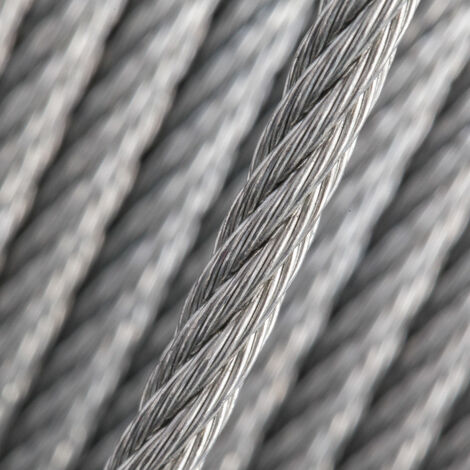 Seilwerk STANKE Drahtseil 2mm 6x7 verzinkt Drahtseil für Rankhilfe  Stahlseil Forstseil DIN Seil Draht, 1m