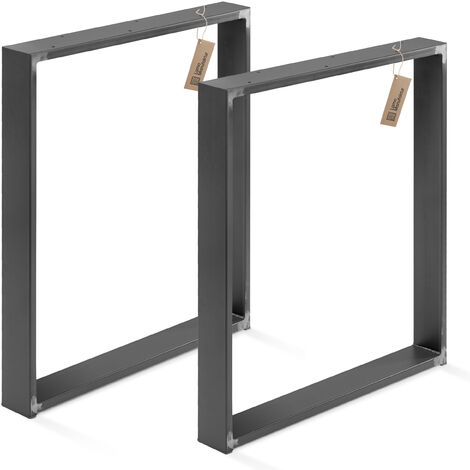 LAMO Manufaktur Tischgestell Simple Medium Tischbeine (Kufengestell, 2er Set), Industriestahl pulverbeschichtet