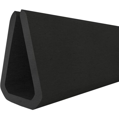 STEIGNER Gummidichtung Kantenschutzprofil S-1087 SCHWARZ 9x15mm Gummiprofil, 10 Meter, Fassungsprofil Kantenschutz Keder Kederband U-Profil