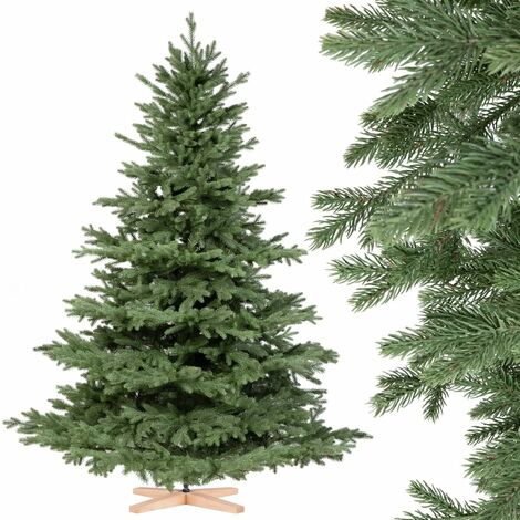 main image of "FAIRYTREES Weihnachtsbaum künstlich ALPENTANNE PREMIUM, Material MIX aus Spritzguss & PVC, inkl. Holzständer, 180cm"