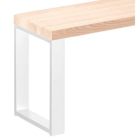 LAMO Manufaktur Sitzbank Esszimmer Holzbank 30x120x47 cm, Möbelfüße Simple Weiss / Roh, LSB-01-A-001-120-9016S (1/5)