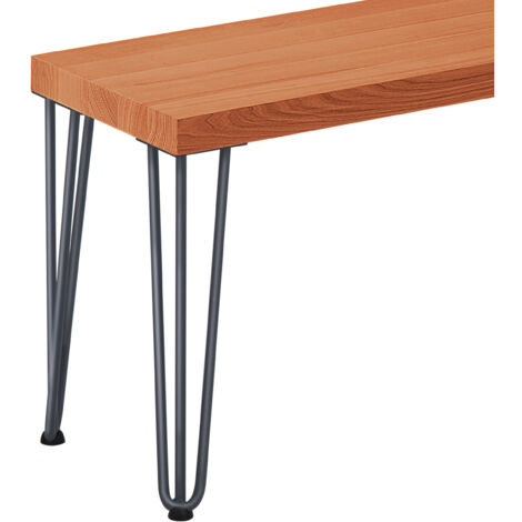 LAMO Manufaktur Sitzbank Esszimmer Holzbank 30x80x47 cm, Möbelfüße Creative Anthrazit / Dunkel, LSB-01-A-004-80-7016Cr (1/5)
