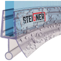 STEIGNER Duschdichtung UK08 vorgebogene Ersatzdichtung für Runddusche Wasserabweiser, L, 70 cm, (Einzeldichtung), für Glasstärken von 6 bis 8mm